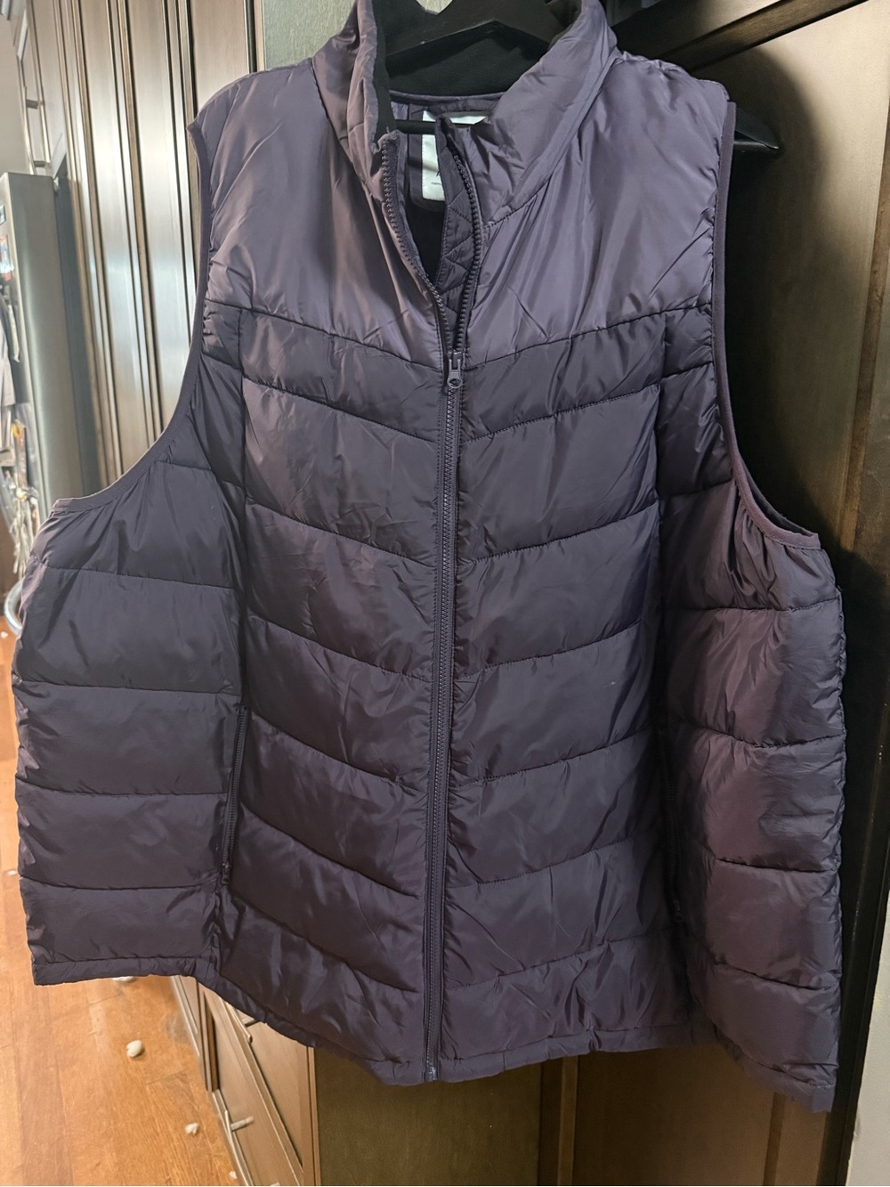 Women's Quilted Puffer Vest - Dark Plum 4x